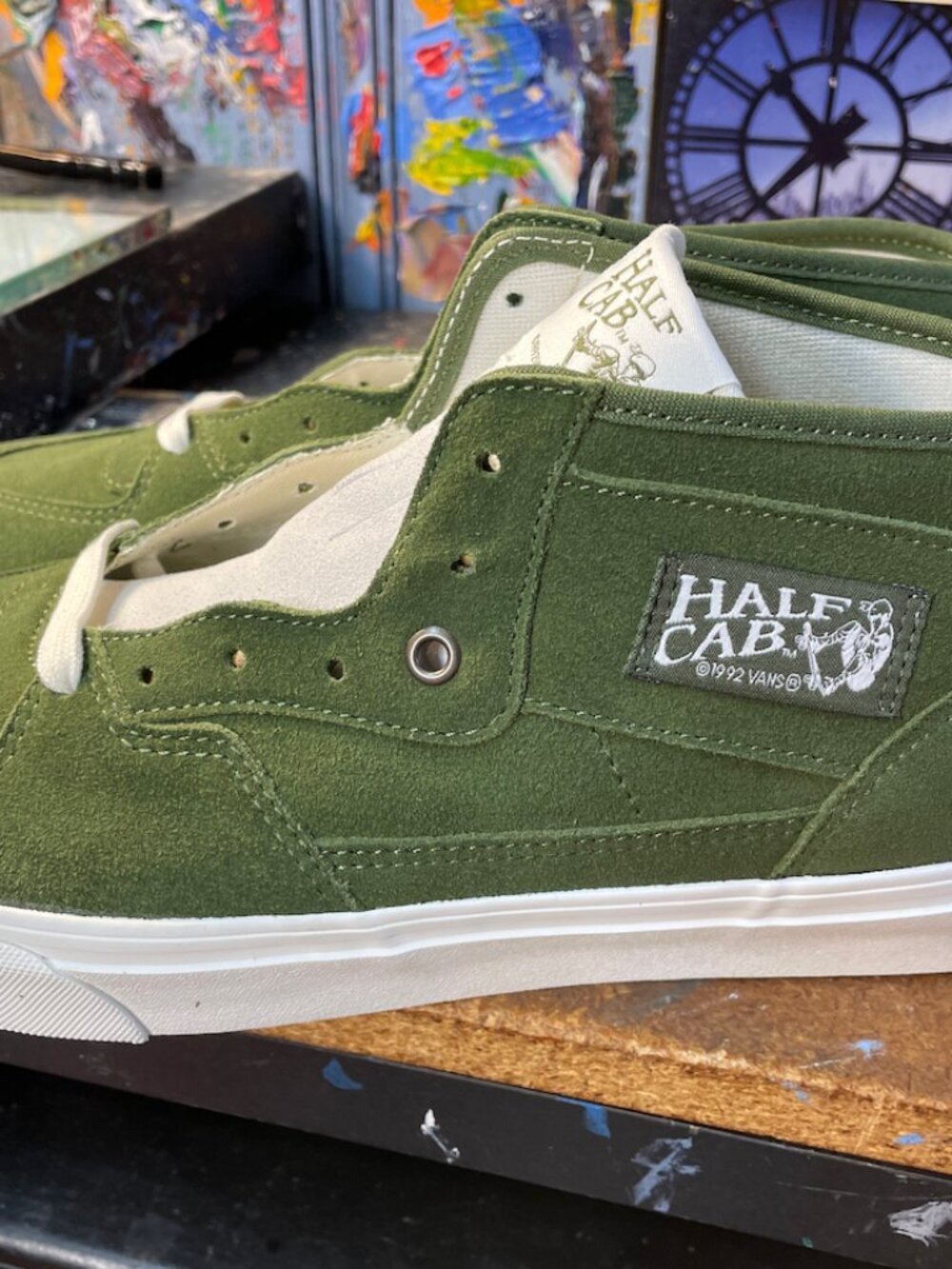 Vans Half Cab Decon Suede Green Sz US 11 Men New Sneaker VN000EATCX1 Sneakers